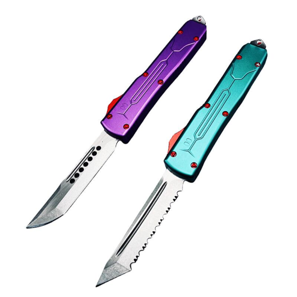 5.25 inch UTX85 otx bounty hunter OTF knife/Green Handle D/E Blade Ultra Knives -TKC369-05