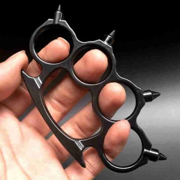 Legal defense equipment finger tiger tip ring hand buckle fist buckle martial arts fight tiger ring fist ring iron four-finger hand brace