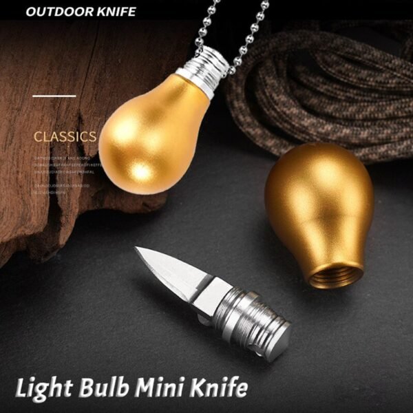 Light Bulb Creative Mini Knife Aluminum Alloy Portable Outdoor Unpacking Express Fruit Knife EDC Camping Outdoor Multi Tool