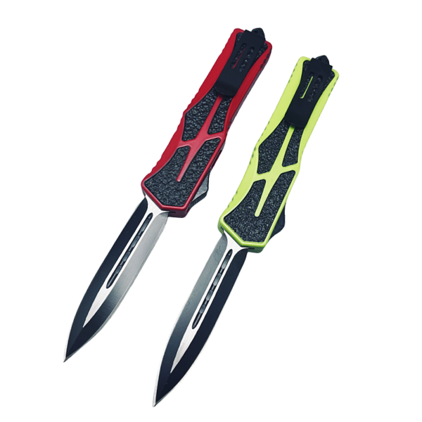 5.75 INCH OTF Pocket Hunting Knives/440 Rounds Black Blade/TK584