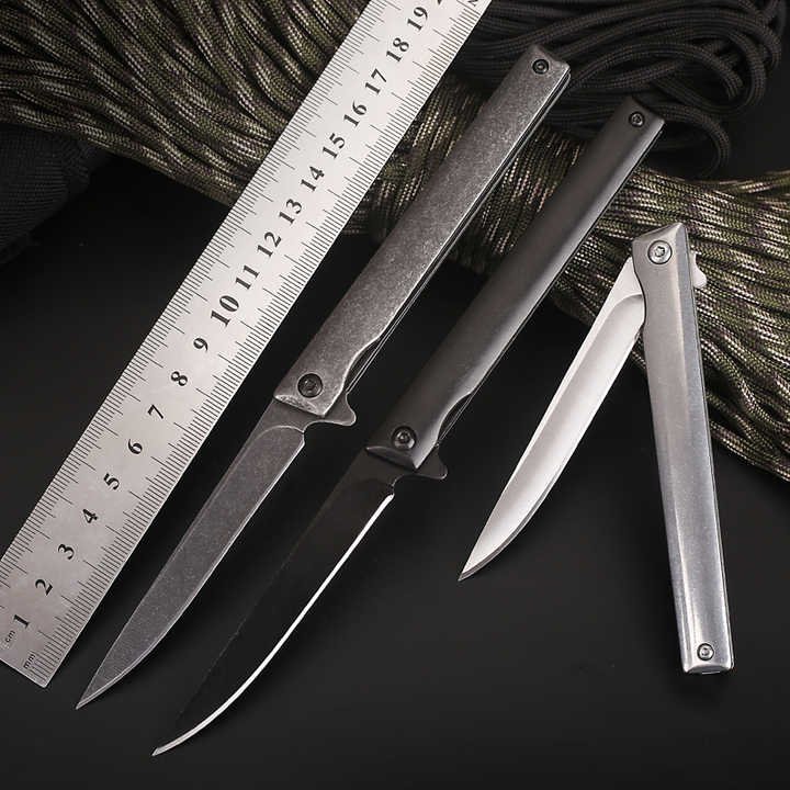 Professional Stainless Steel Portable Outdoor Folding Pocket Knife With Steel Handle