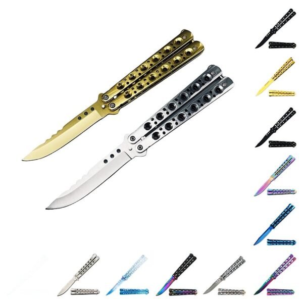5.5inch Closed Length Black Scorpion Balisong Butterfly Flipper Knife