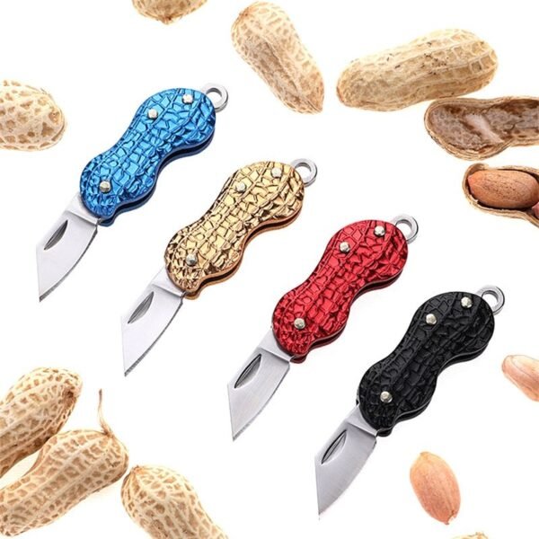 Peanut Open Box Knife Key Chain Pendant Car Chain Key Ring Folding Multifunctional EDC Tool Folding Knife