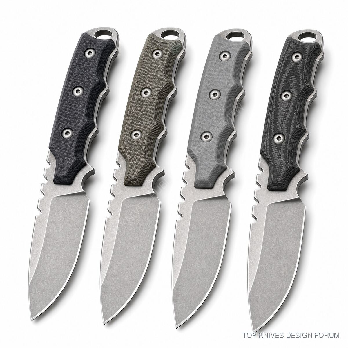 Notchback-Field - TK-NOTCHBACK-FIELD-20260504-VR - Fixed blade / field drop-point full tang with notchback grip - TOP KNIVES