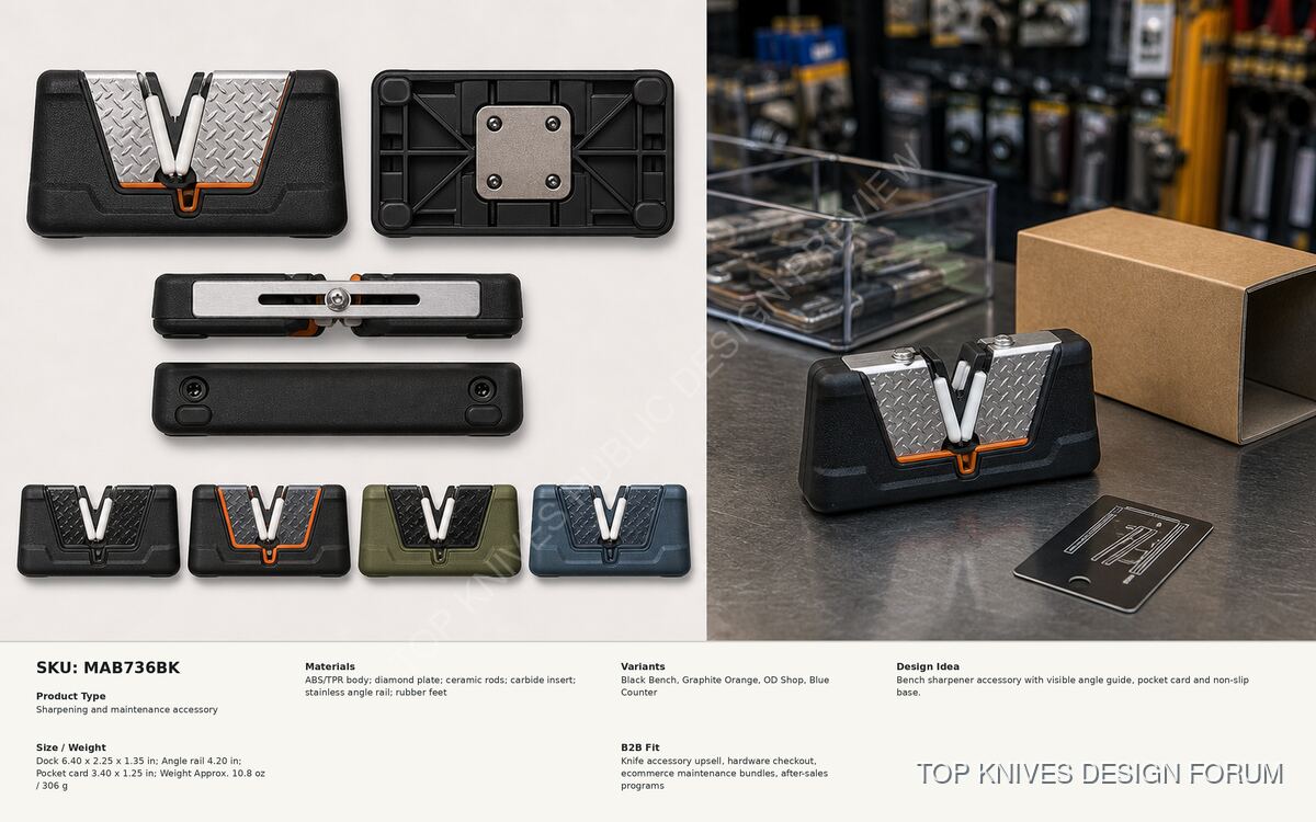 Mag Angle Bench Sharpener - MAB736BK - Knife design concept - TOP KNIVES