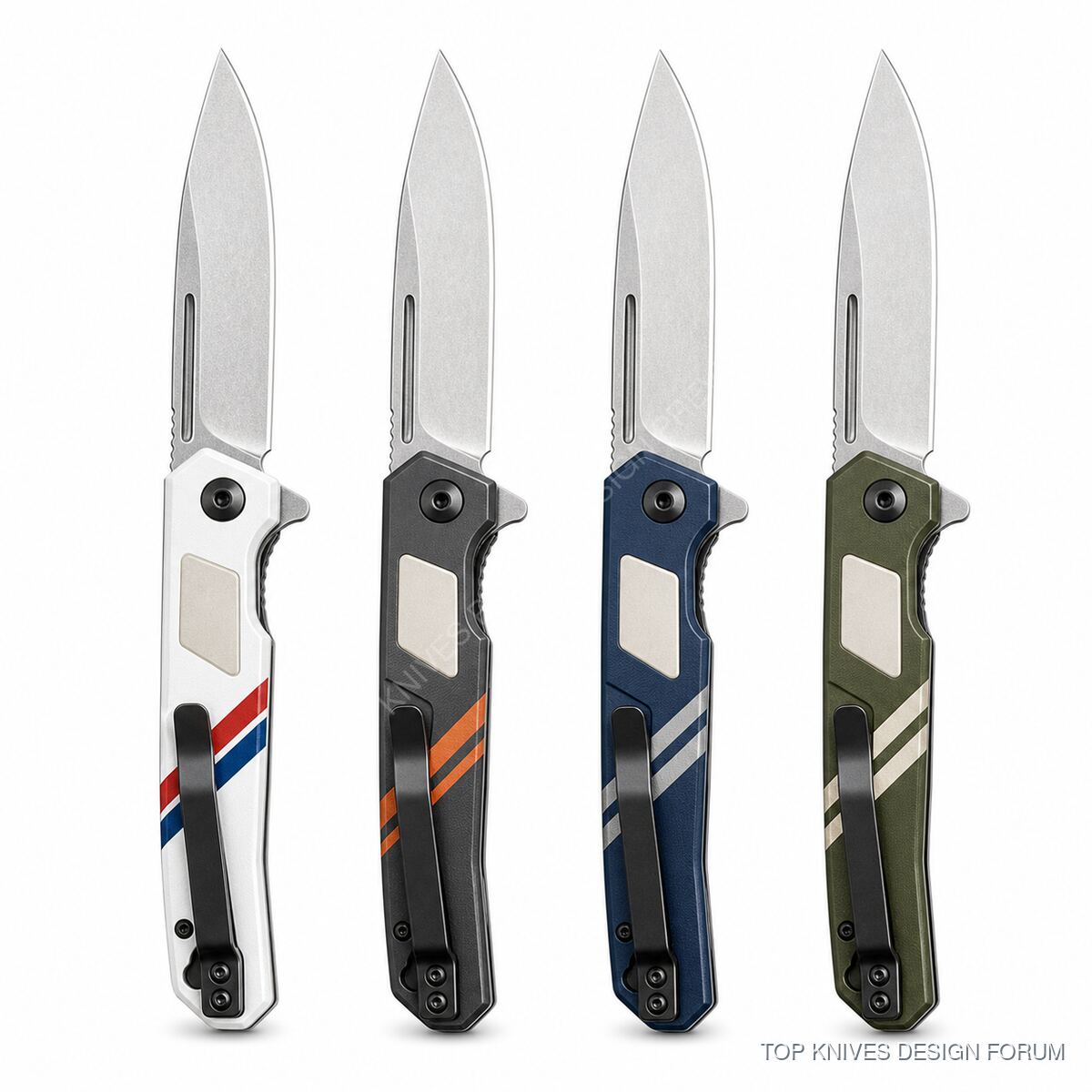 Rally Stripe Assist - TK-RALLY-STRIPE-A2064-20260507-VR - Spring Assisted / existing product graphic variant - TOP KNIVES