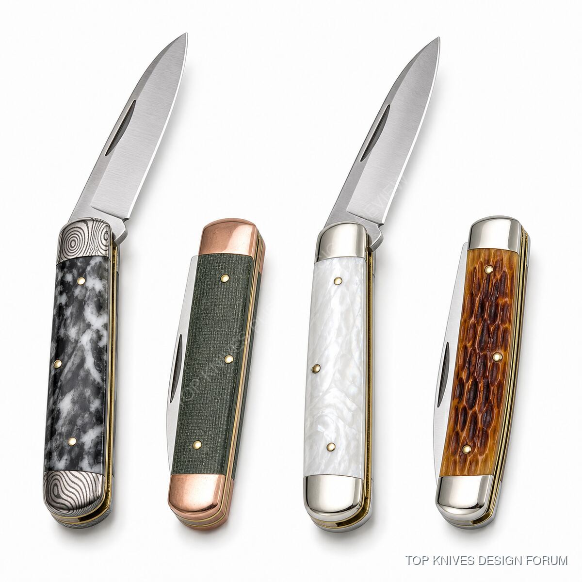 Mokume Bolster Slipjoint - TK-MOKUME-BOLSTER-SLIP-20260508-VR - Folder / traditional slipjoint pocket knife - TOP KNIVES