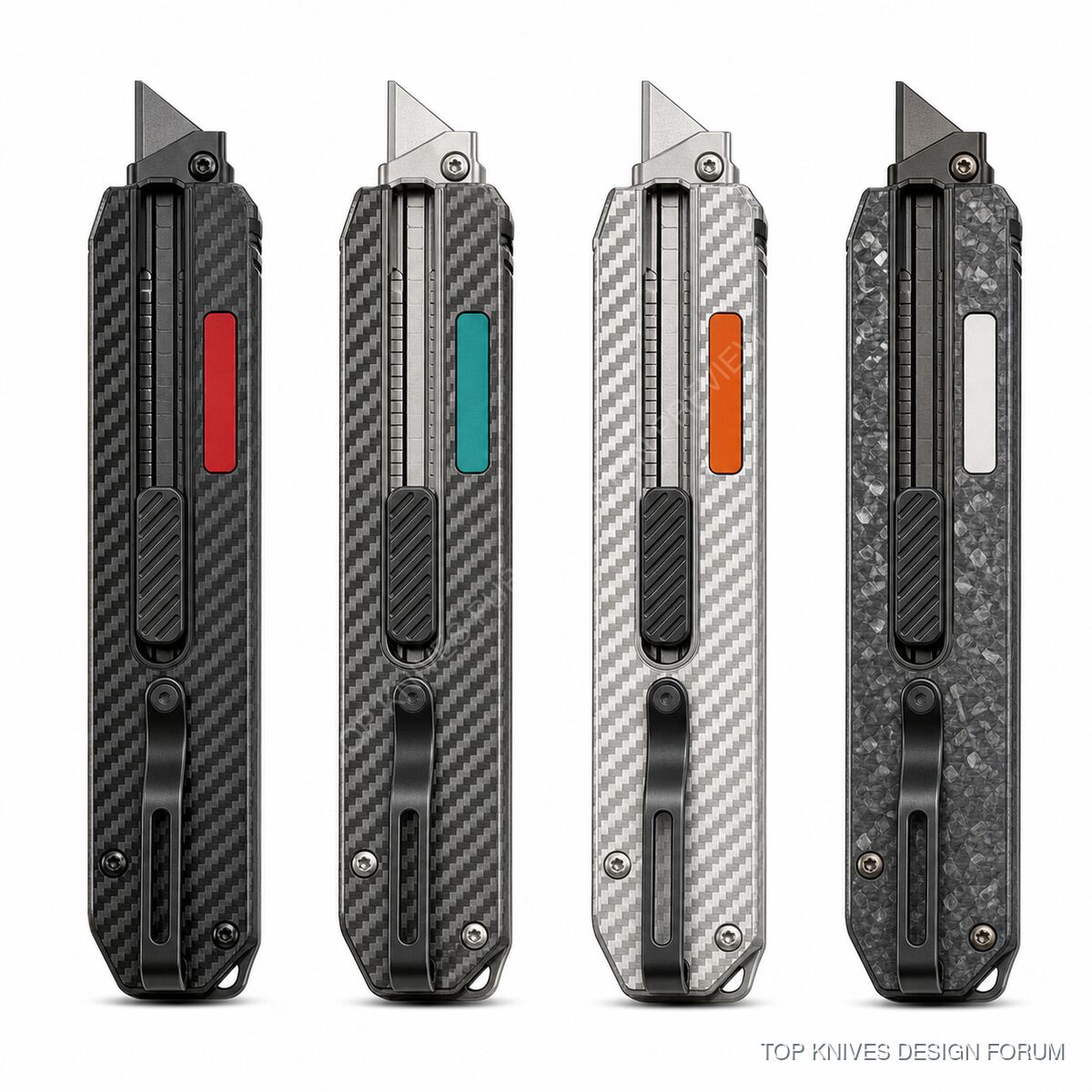 Carbon Label Utility - TKZV3-CARBON-LABEL-20260506-VR - Pocket / retractable utility knife existing product variant - TOP KNIVES