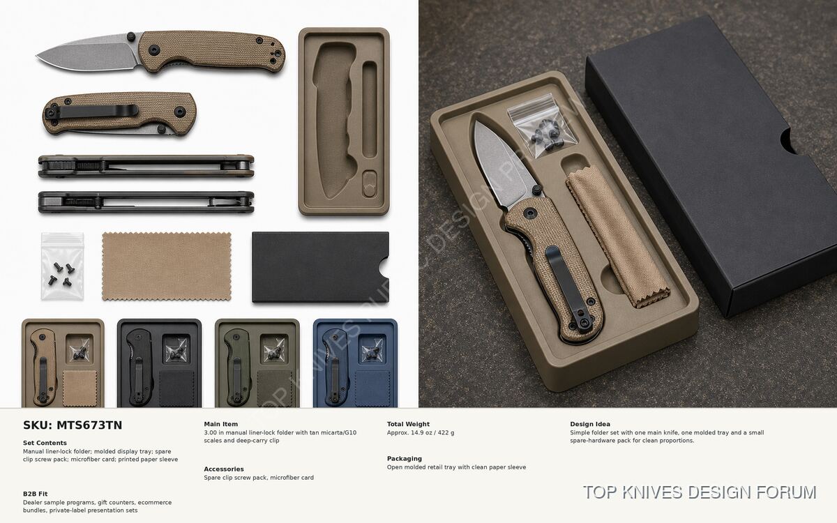 Market Tray Folder Set - MTS673TN - Knife design concept - TOP KNIVES