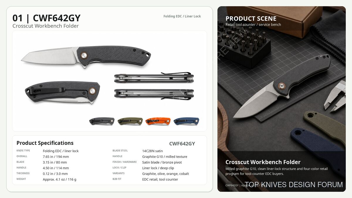 CWF642GY Crosscut Workbench Folder Gwf Layout - 2026-05-16-01 - EDC knife / pending brief confirmation - TOP KNIVES