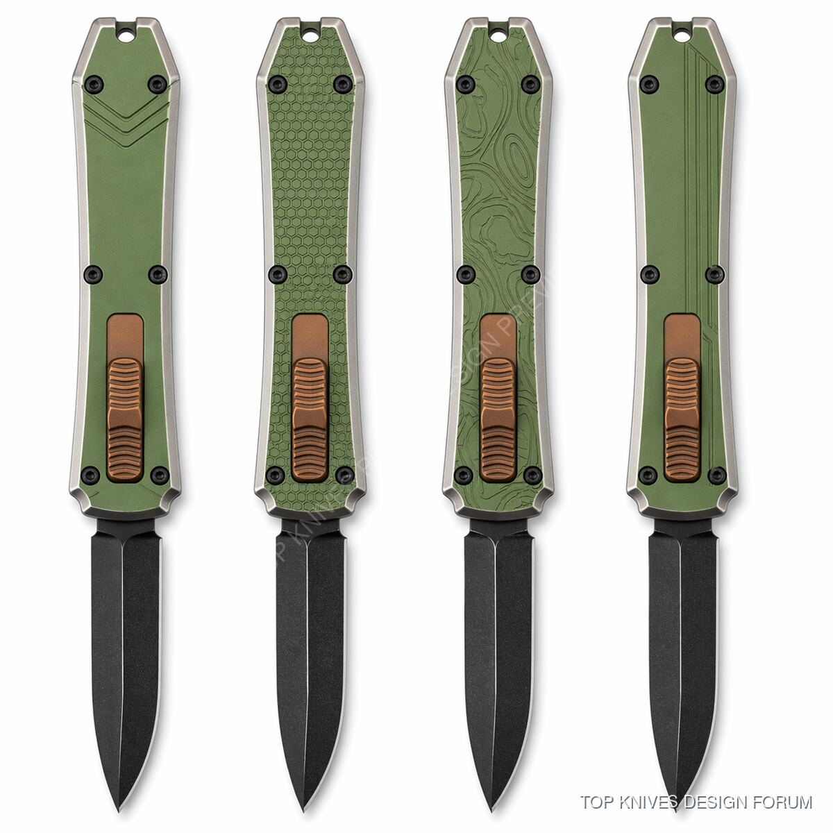 Taiga Bronze - OTF - OTF automatic knife / single-slider structure - TOP KNIVES