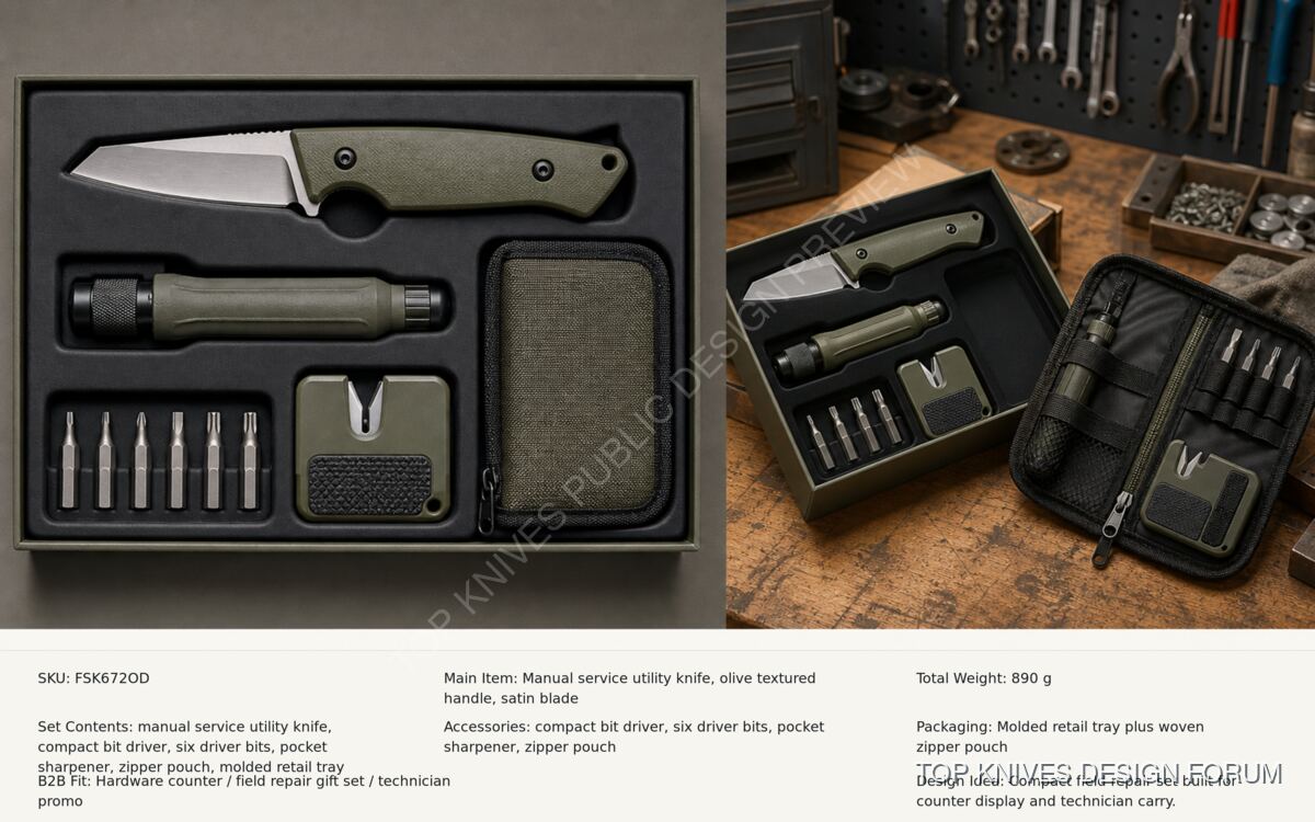 FSK672OD - FSK672OD - Combo Kit / Gift Set - TOP KNIVES