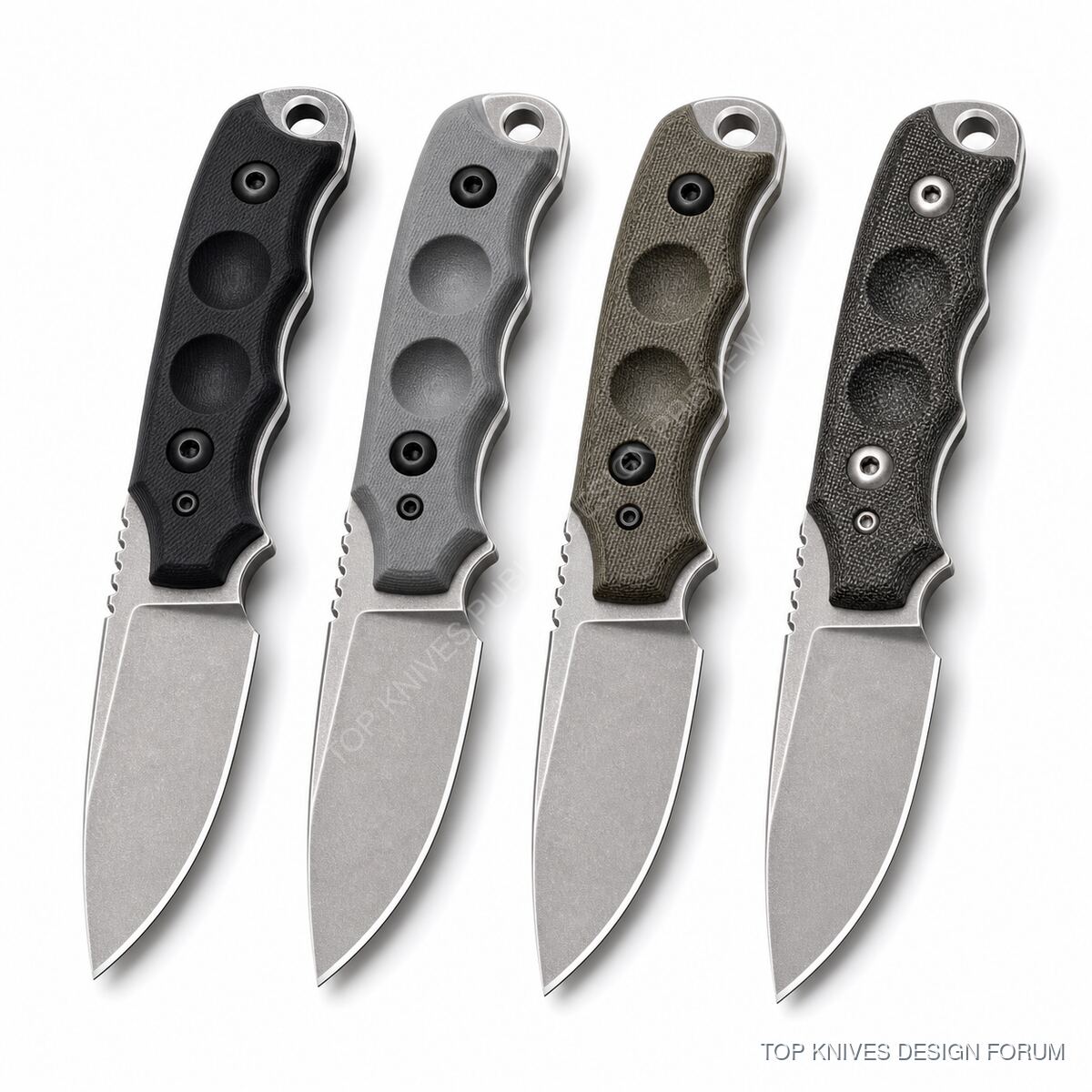 Boreline-Tang - TK-BORELINE-TANG-20260504-VR - Fixed blade / compact service full tang with bored grip channels - TOP KNIVES