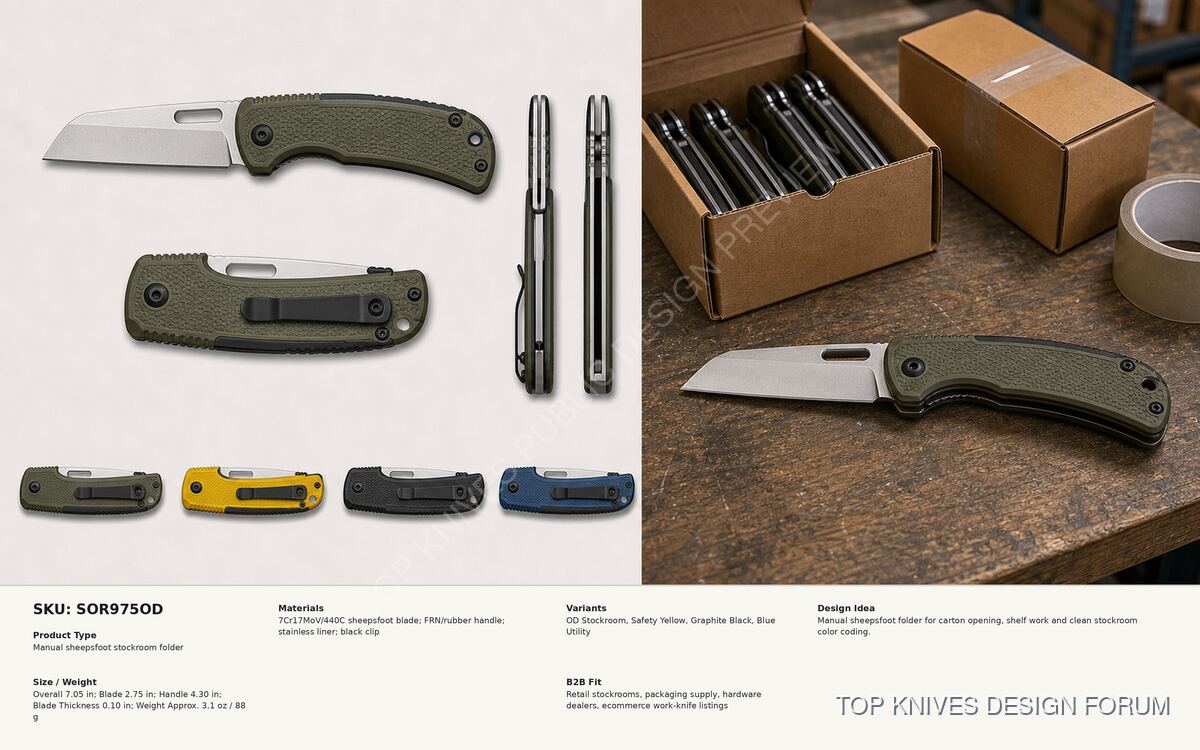 Stockroom Opening Rail - SOR975OD - Knife design concept - TOP KNIVES