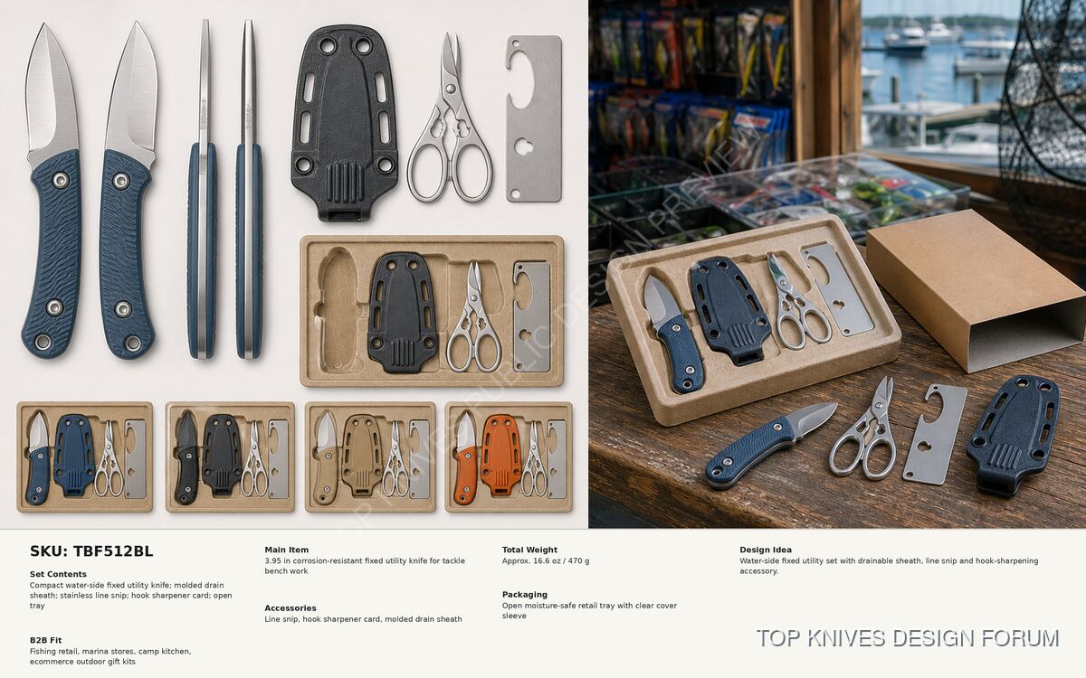Tackle Bench Fillet Set - TBF512BL - Knife design concept - TOP KNIVES
