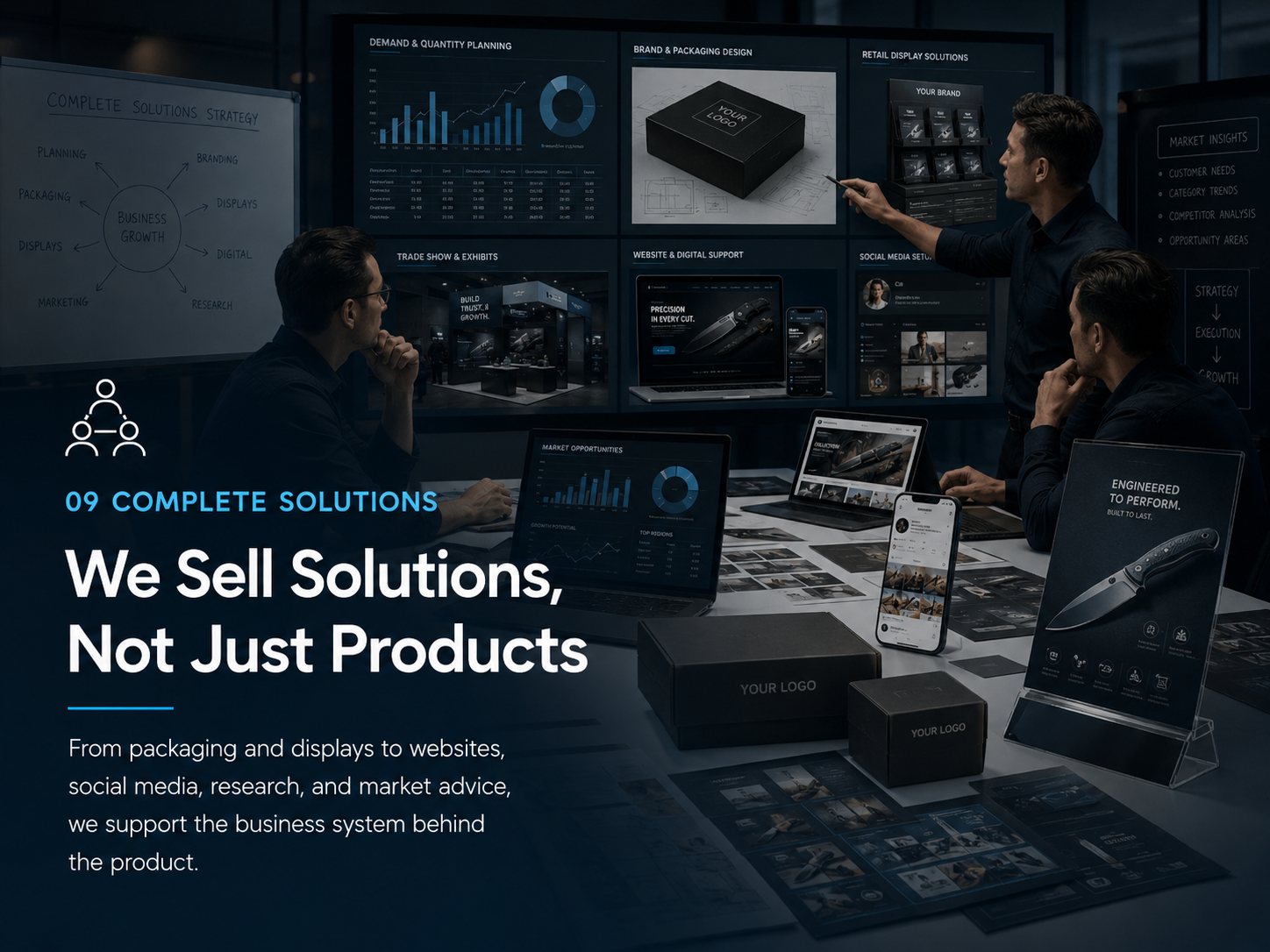 Complete knife brand solution support