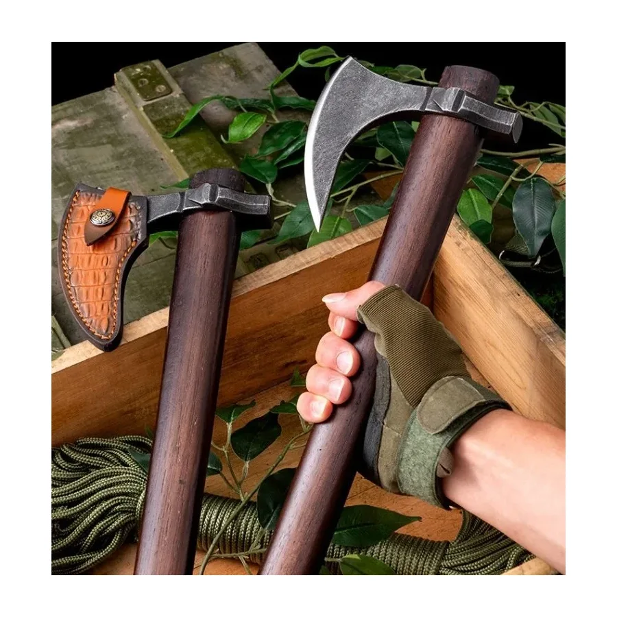 Handcrafted Axe Tactical Survival Outdoor Axe Camping Equipment Chopping Wood Ax Logging Mountain Multiuse Hand Tools Lumberjack