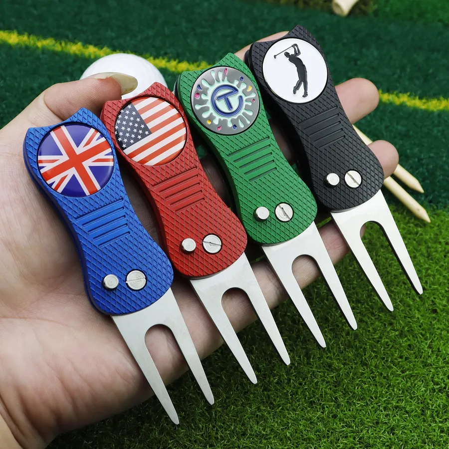 Golf Green Fork Multi Functional Spring Style Convenient Fork Golf Supplies