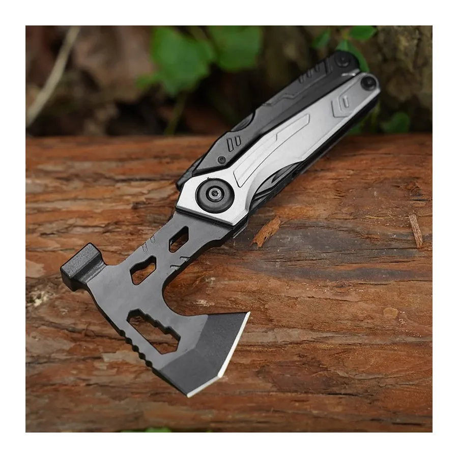 Multifunctional Survival Axe Pliers Folding Knife Pliers Hammer With Flint Multi-purpose Tool Portable Life-saving Axe