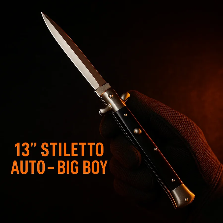 13 Inch Stiletto Auto “Big Boy” – Italian-style Switchblade | -Direct