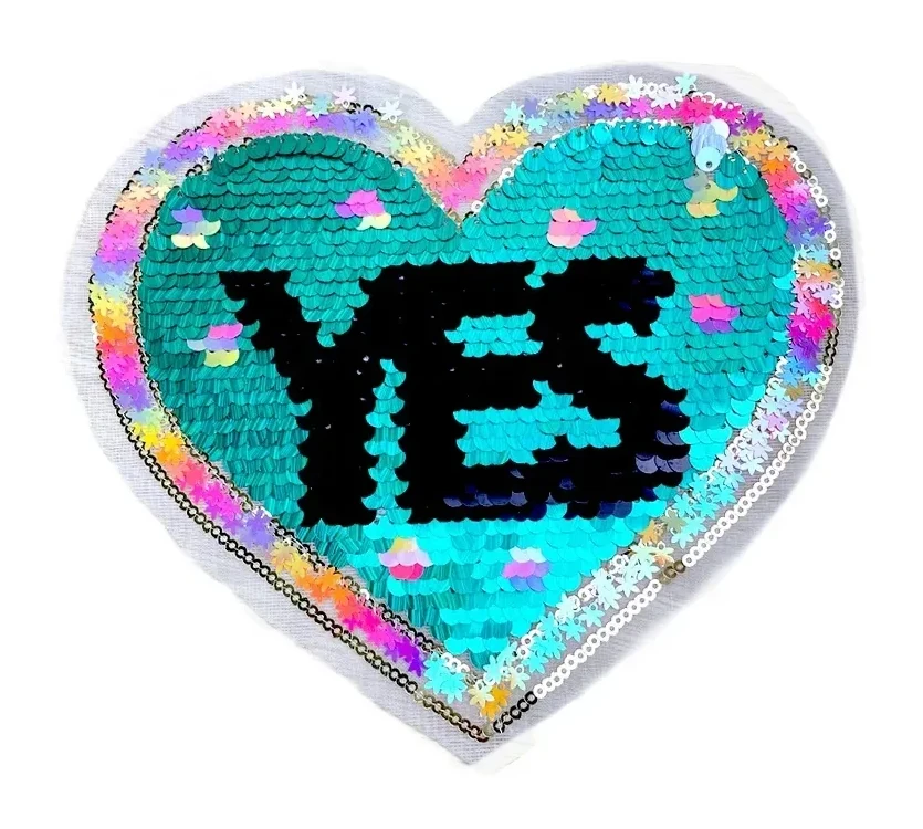 Changeable Glitter Sequin Embroidery Patch Reversible Sequin Patches For Clothes Custom Lace Patch Accessory