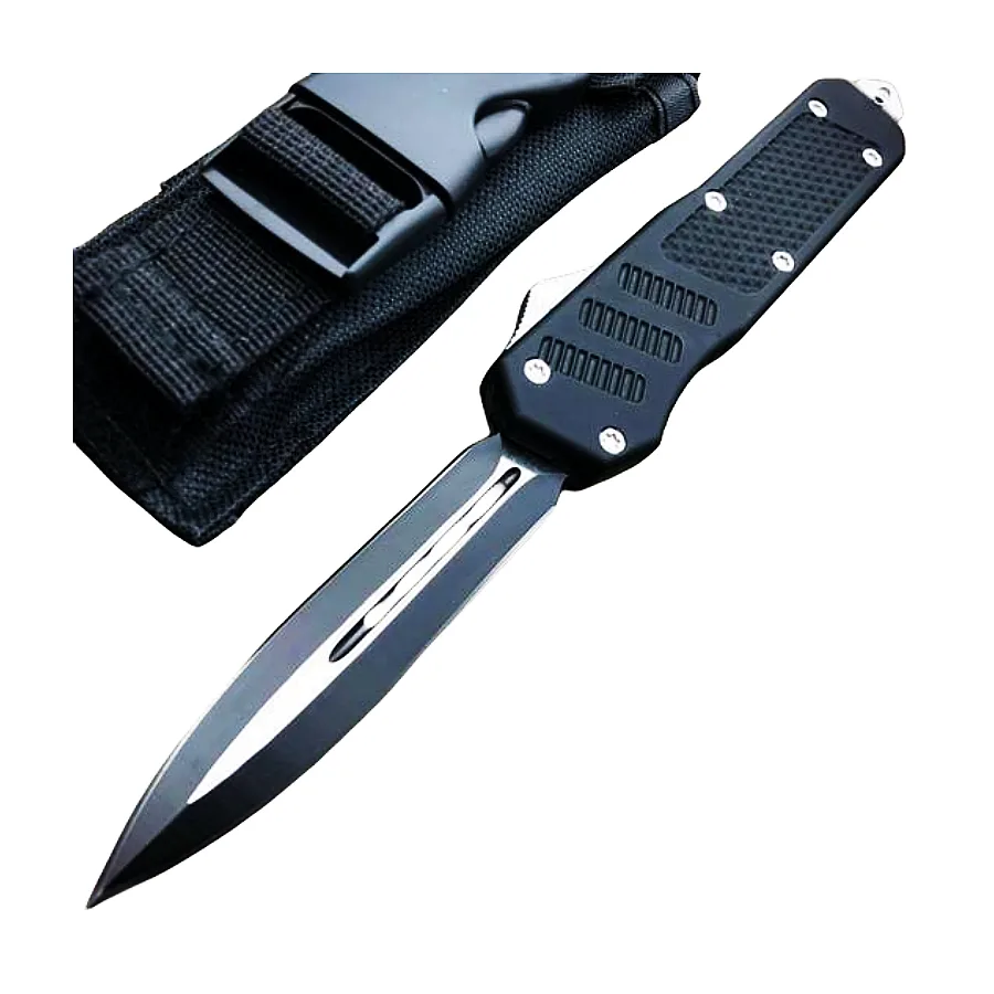 5.5 Inch Black Phantom OTF Dual Action Pocket Knife