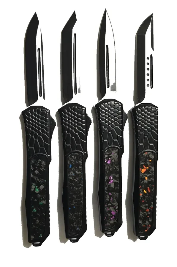 Honeycomb Handle OTF Switchblade Knife - Four-style Set | -Direct