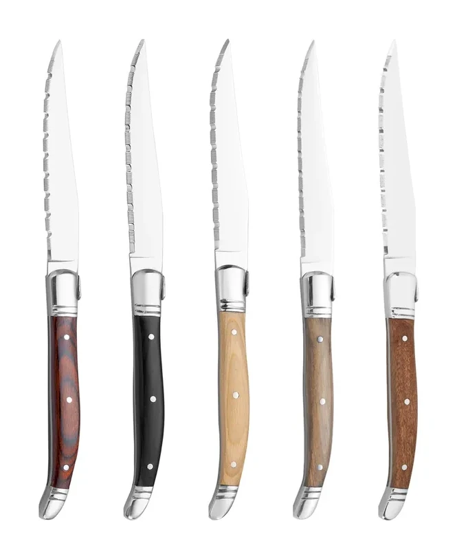 Wooden Handle Serrated Knife Luxury French Fruit Knife