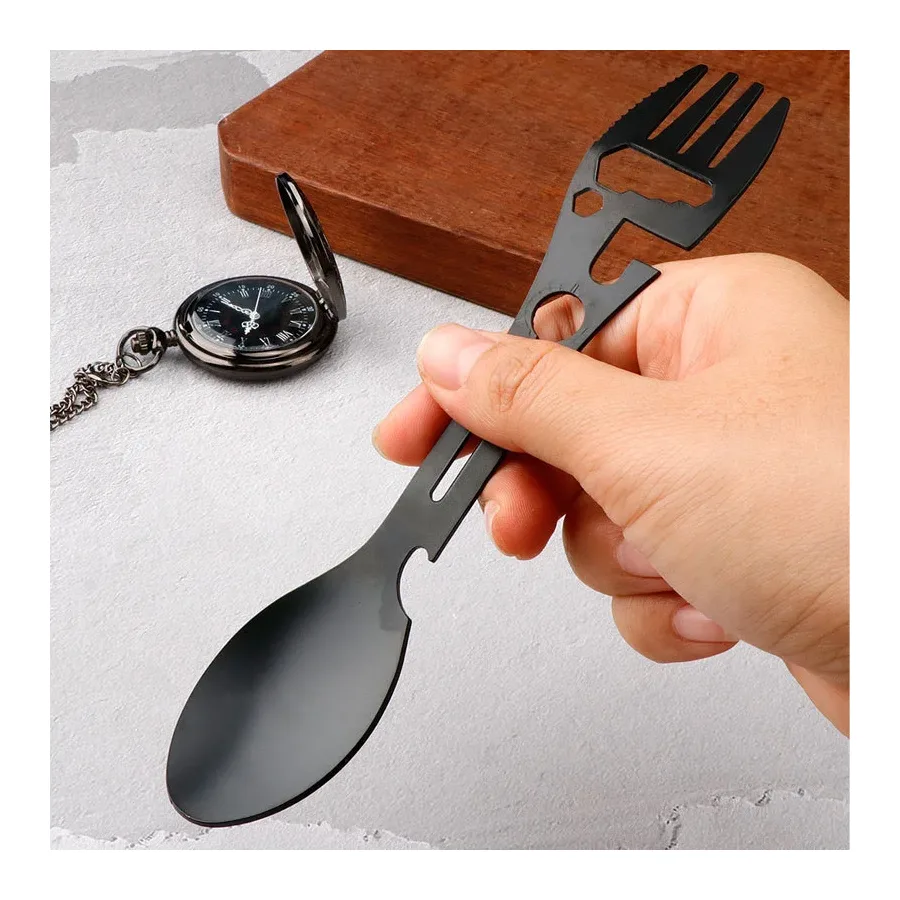 Outdoor Camping Tableware Multifunctional Folding Fork Spoon