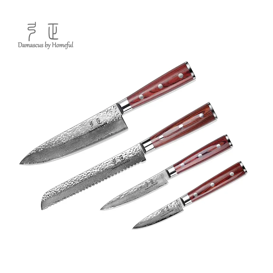 "Damascus Kitchen Knife Set" - Extremely Sharp And Luxurious Design | Exclusive Discount For Wholesalers