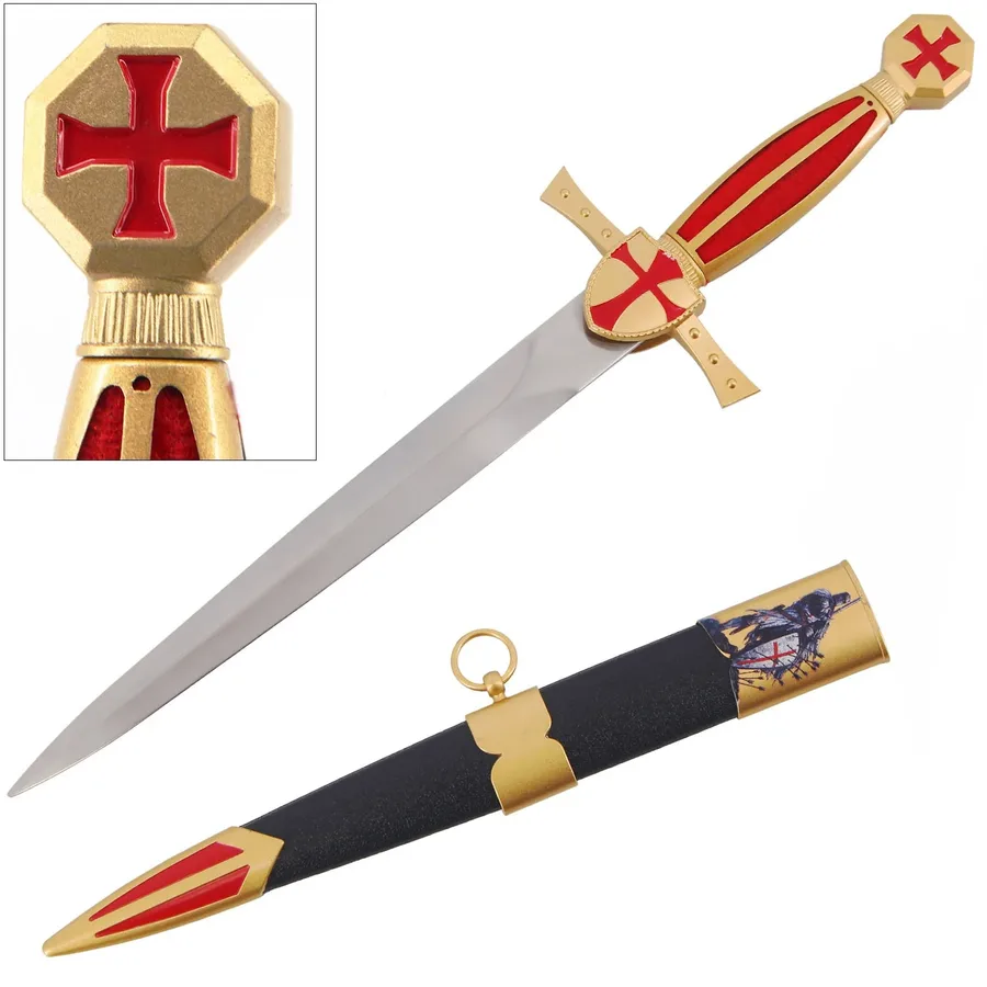 Shield Guard Crusader Dagger With Sheath