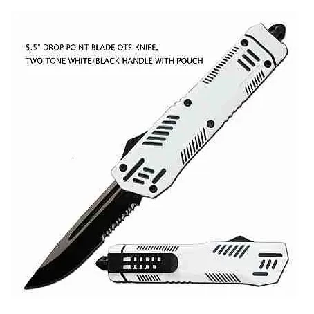 5.5 Inch White Punk OTF Knife