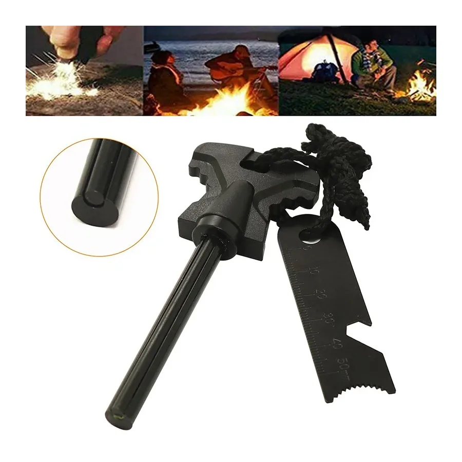 Outdoor Camping Equipment Portable Matchstick Magnesium Strip Lighter Stick Product Suit Cigarette Lighter Multi Ignition Tool