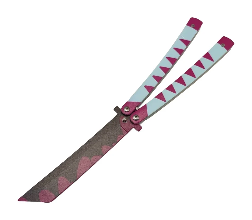 Mitsuri Demon Slayer Butterfly Knife, Black And Purple Butterfly Training Blade