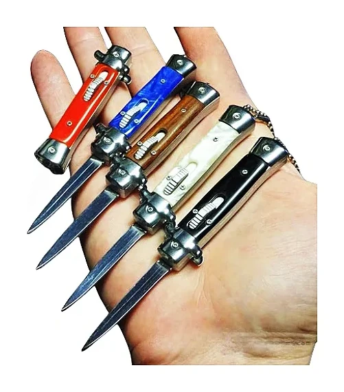3.25 Inch Mini Stiletto Knife​​ Keychain Switchblade