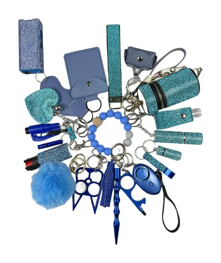 20-Piece Diamond Keychain Set