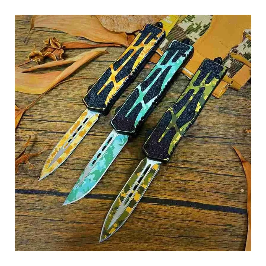 5.5 In Scarab Ii Colossus OTF Camo Lightning Usa OTF Knife