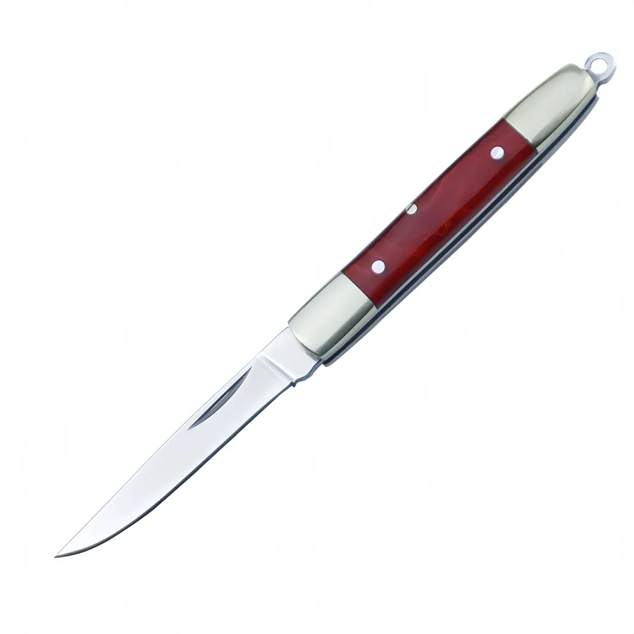 Mini Pocket Knife Stainless Steel Brass Resin Handle Pocket Knife