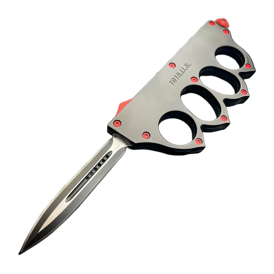 Red 1918 Knife Brass Knuckles