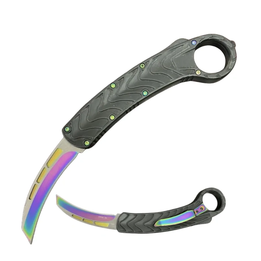 Rainbow Karambit OTF Knives