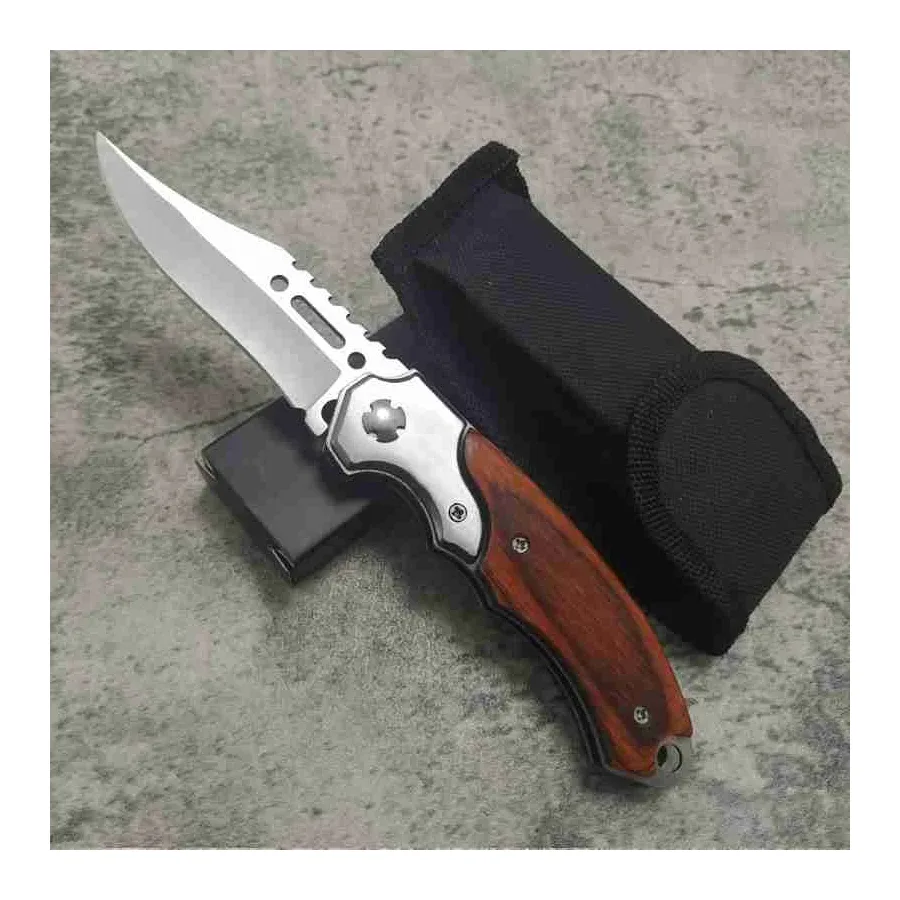 58hrc Folding Knife Pipe Cutter Pocket Knives High Quality 8cr18 Steel Hunting Survival Camping Tactical Knifes With Led Light