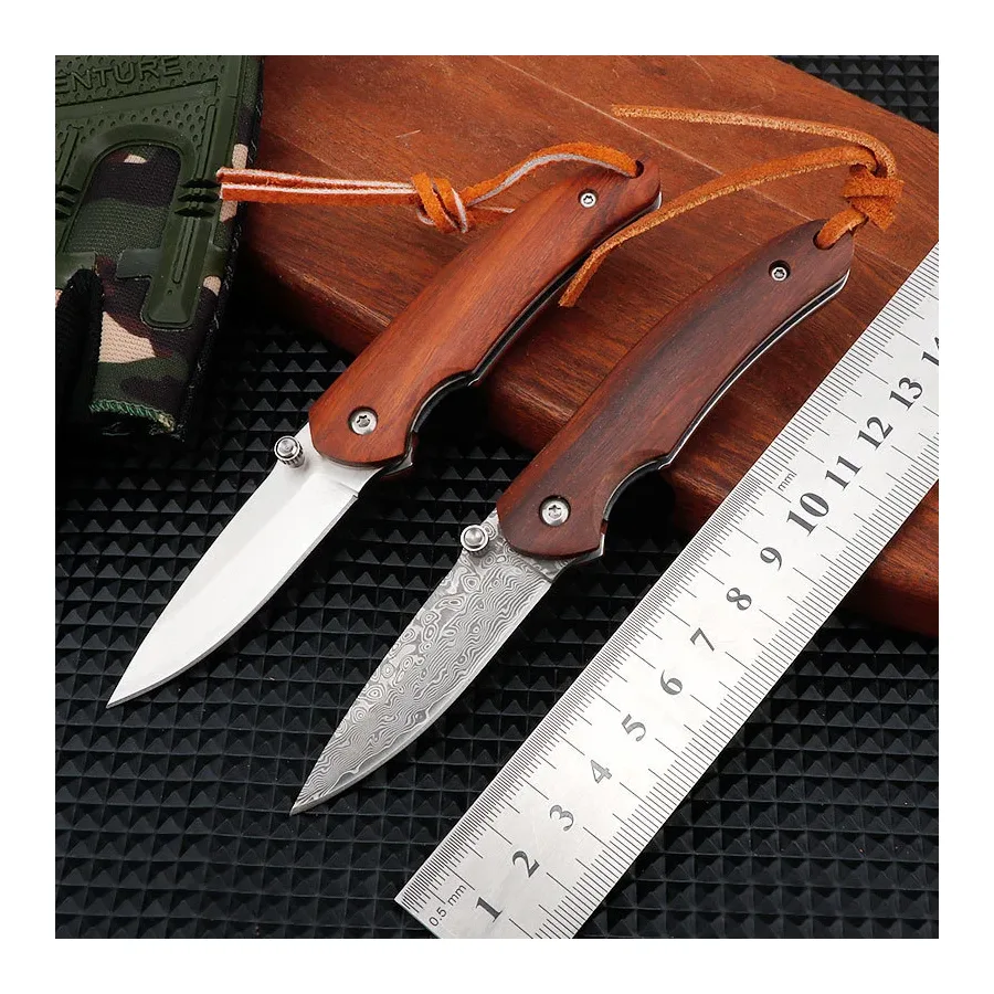 Damascus Small Knife Folding Knife