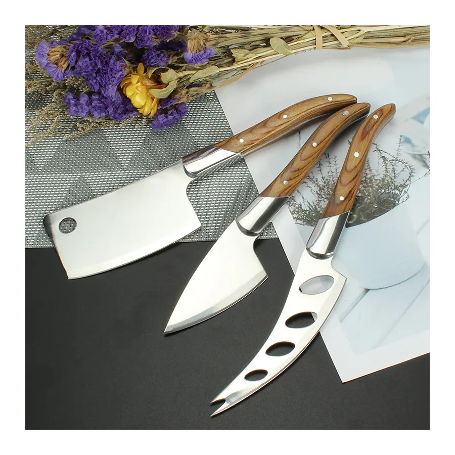 Laguiole Cheese Knife Set – Stainless Steel Blade And Solid Wood Handle, Perfect Cutting And Tasting Experience