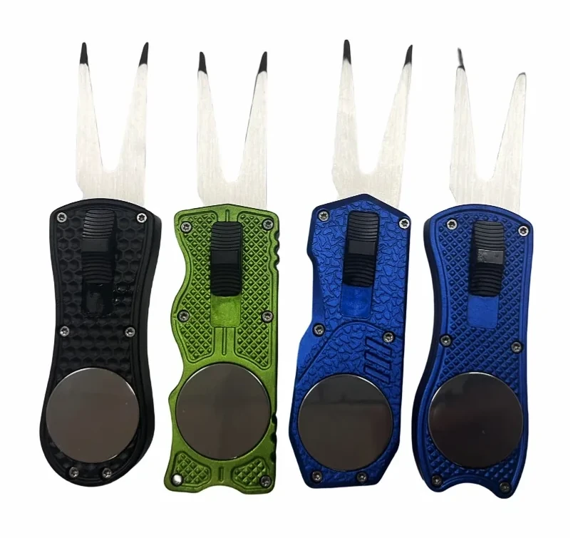 3inch Premium Mini Outdoor OTF Automatic Golf Divot Tool