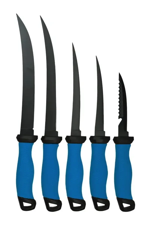 Customized Non-stick Coating PP+Tpr Soft Handle High Carbon Stainless Steel Cutting Fishing Knives Fish Fillet Knife