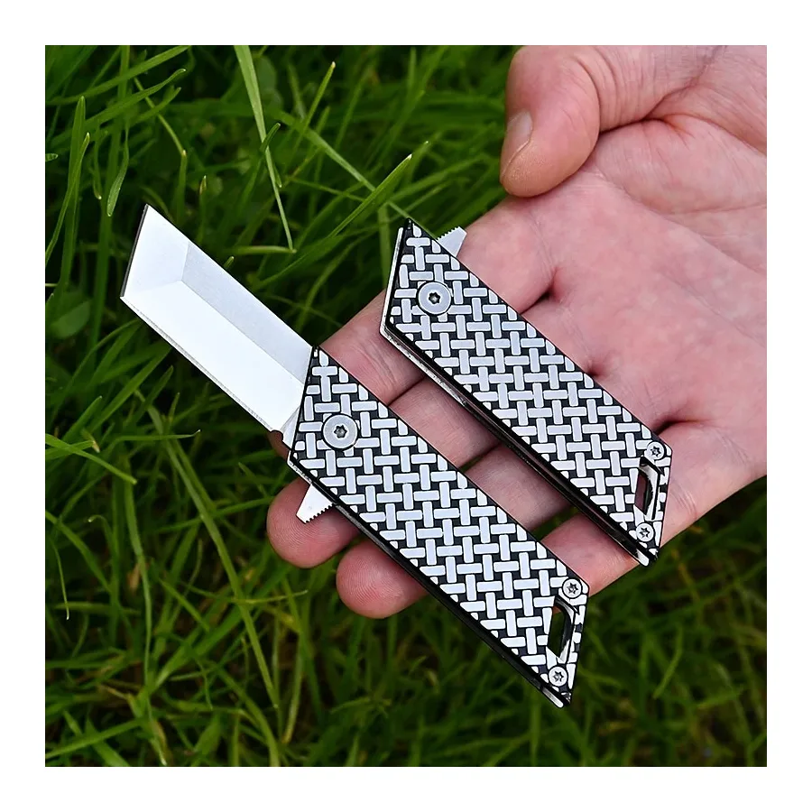 Stainless Steel Mini Pocket Utility Knife Keychain Unpacking Folding Knife Unboxing Cutter Outdoor Survival EDC Tool Men Gift