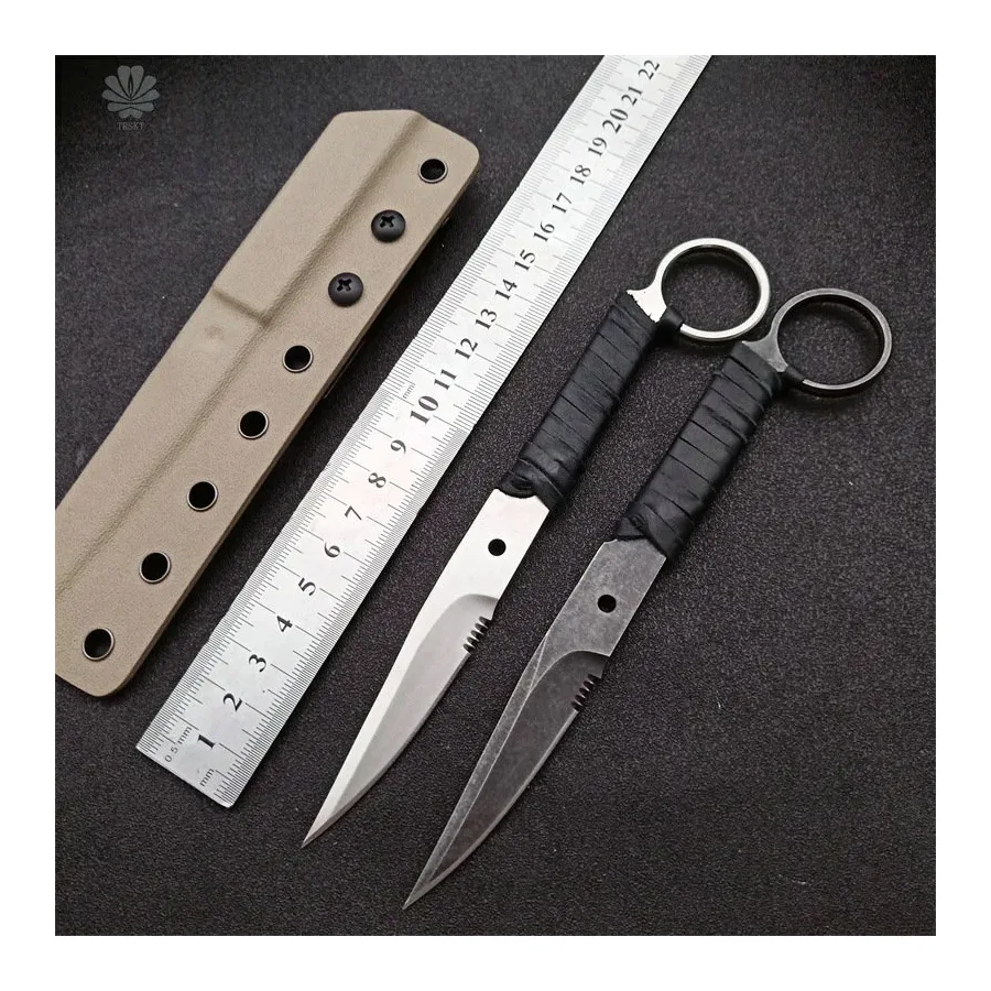 Neck Knives 440c Blade Hunting Outdoor Survival Camping EDC Tool Pocket Knife With K Sheath Dropshipping