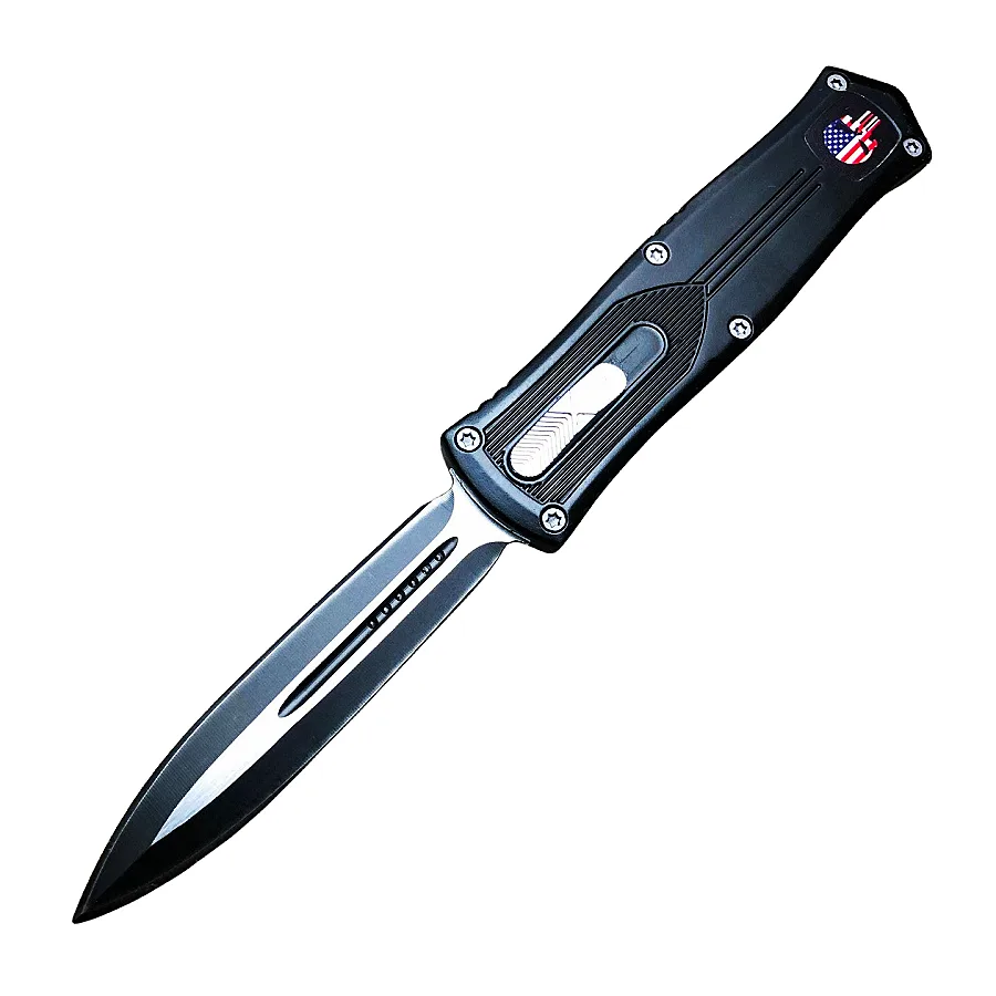 5.5 Inch Punisher OTF Dual Action Knife Double