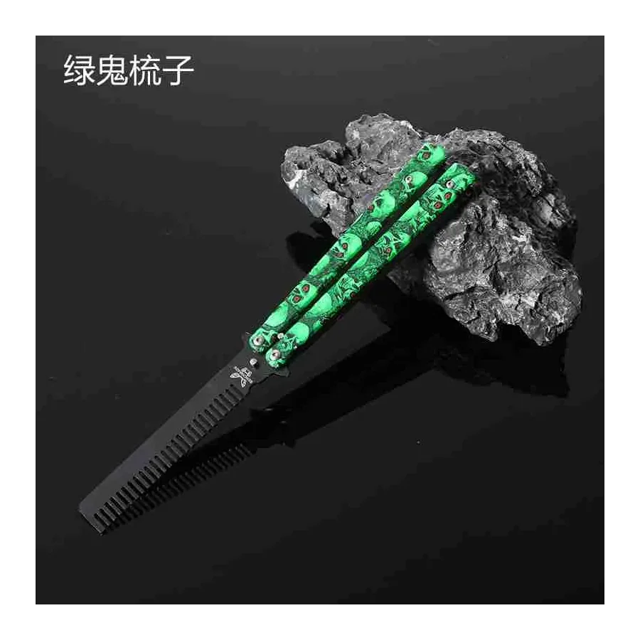 Butterfly Comb Csgo Folding Comb Training Knife New Hand Stainless Steel Throwing Knife Unedged Butterfly Comb Practice Knife