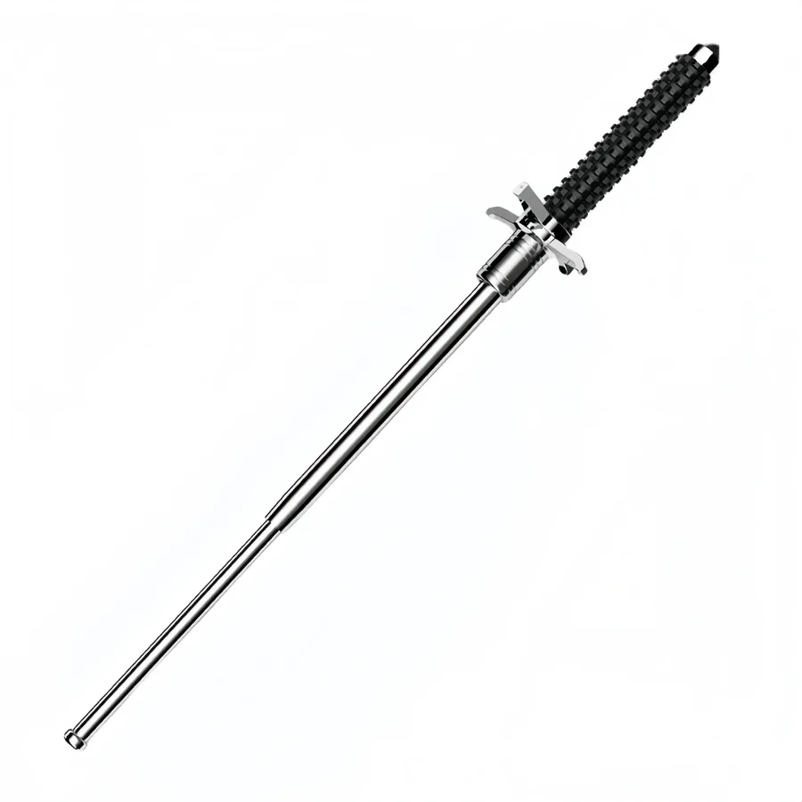 Self-defense Artifact Telescopic Stick Swing Stick Guard Knife Blocking Swing Stick Three-section Stick Alloy Steel Quenching Process Self-defense